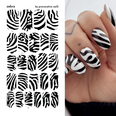 Nagelfolie Zebra - Nail Wraps by Provocative Nails