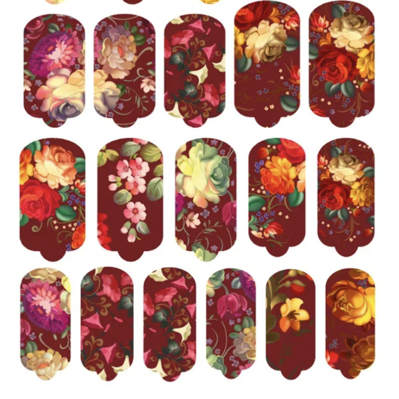 Nagelfolie Zhostovo - Nail Wraps by Provocative Nails-NAIL WRAPS SELBSTKLEBEND-Double Beauty Shop