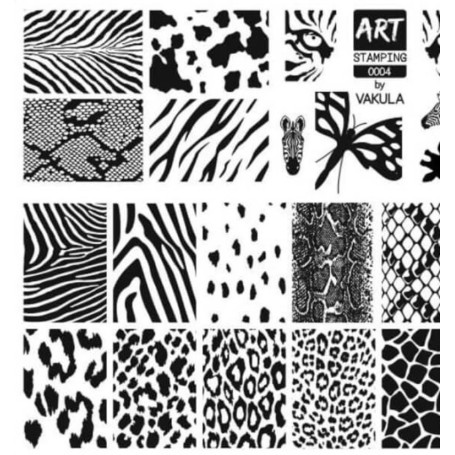 0004 by Vakula Matte stamping schablone + design blatt ART STAMPING