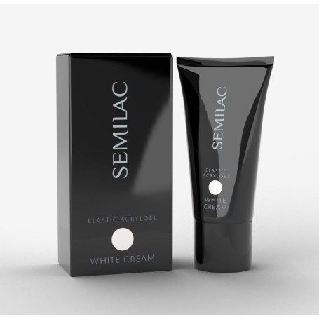 White Cream für French - ELASTIC ACRYLGEL (Double Flex) 30 g Semilac