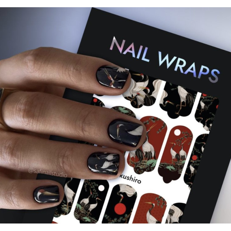 Nagelfolie Kushiro - Nail Wraps by provocative nails & safinailstudio-NAIL WRAPS SELBSTKLEBEND-Double Beauty Shop