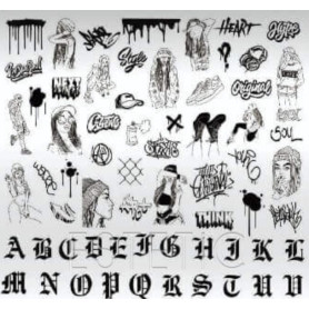 15 URBAN stamping schablone + design blatt TAKIDA