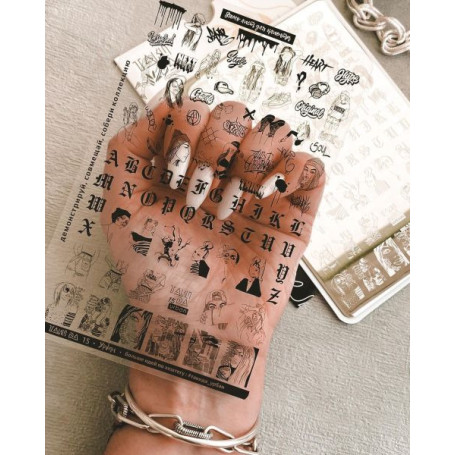 15 URBAN stamping schablone + design blatt TAKIDA