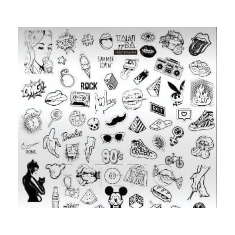 17 NOSTALGIA + design blatt TAKIDA-ALLE SCHABLONEN-Double Beauty Shop