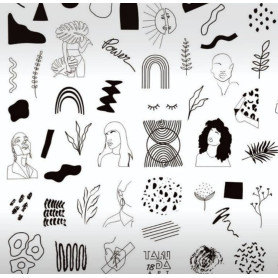 18 ART stamping schablone + design blatt TAKIDA