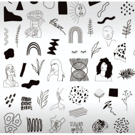 18 ART stamping schablone + design blatt TAKIDA