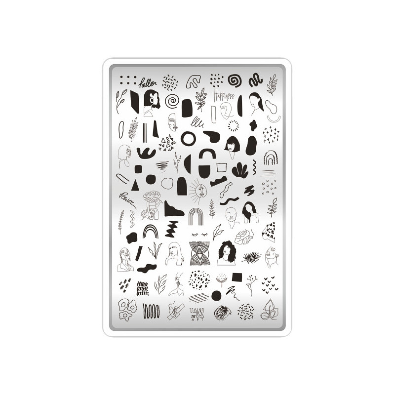 18 ART stamping schablone + design blatt TAKIDA-ALLE SCHABLONEN-Double Beauty Shop