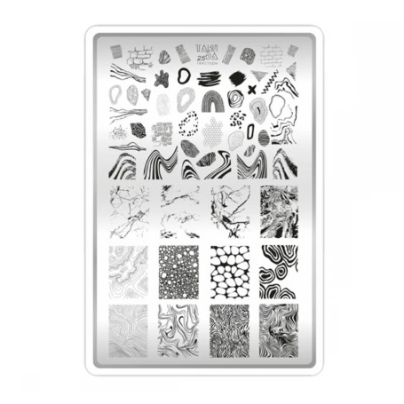 25 TEXTURES stamping schablone + design blatt TAKIDA