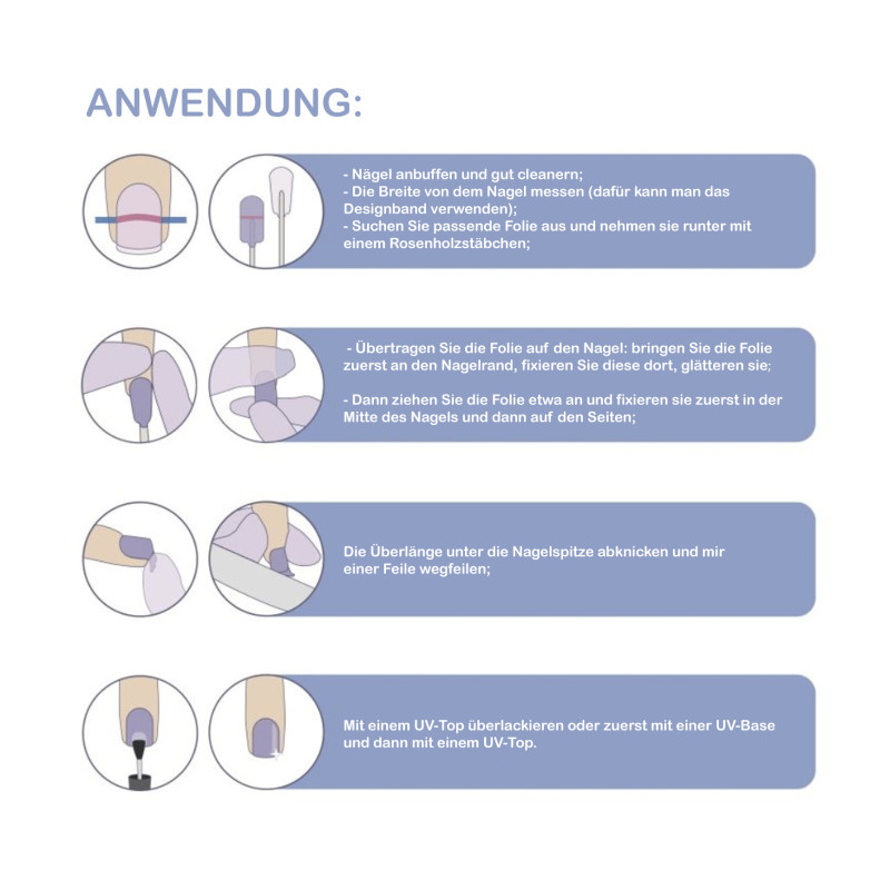 Nagelfolie Zaja - Nail Wraps by Provocative Nails-NAIL WRAPS SELBSTKLEBEND-Double Beauty Shop
