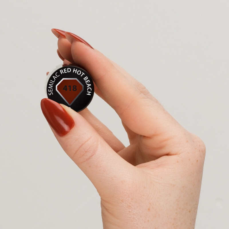 418 RED HOT BEACH - UV Nagellack 7ml Semilac-Alle Farben SEMILAC-Double Beauty Shop