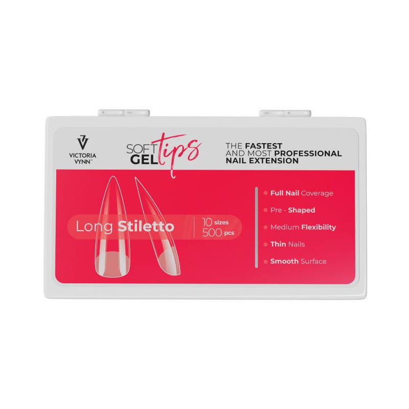 SET LONG STILETTO - set SOFT GEL TIPS VICTORIA VYNN-TIPS-Double Beauty Shop
