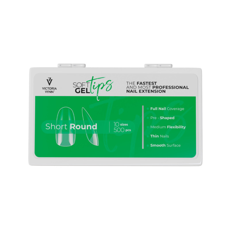 SET SHORT ROUND - set SOFT GEL TIPS VICTORIA VYNN-TIPS-Double Beauty Shop