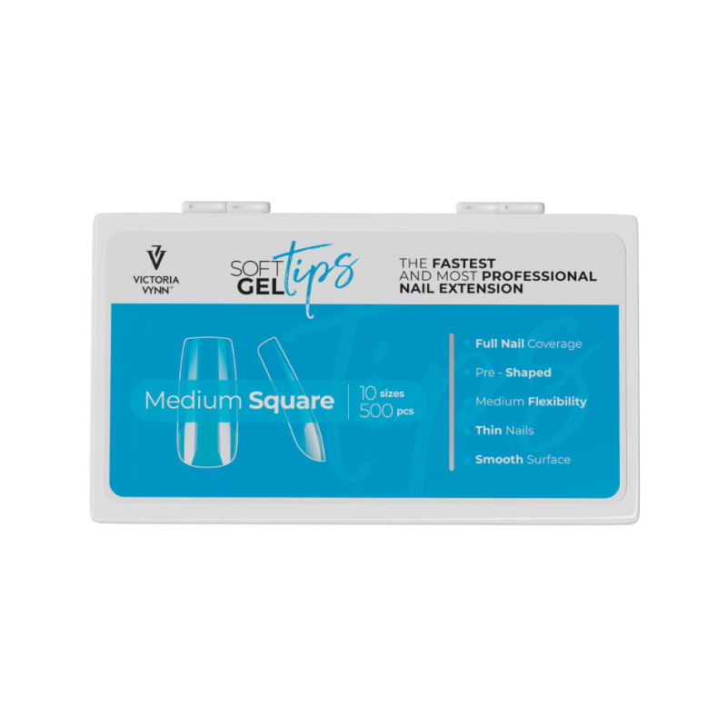 MEDIUM SQUARE - SOFT GEL TIPS 500stk VICTORIA VYNN