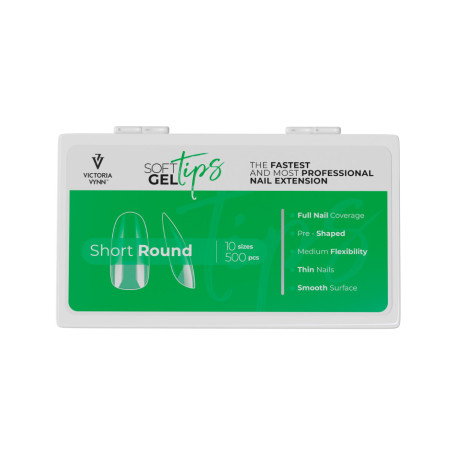 SHORT ROUND - SOFT GEL TIPS 500stk VICTORIA VYNN