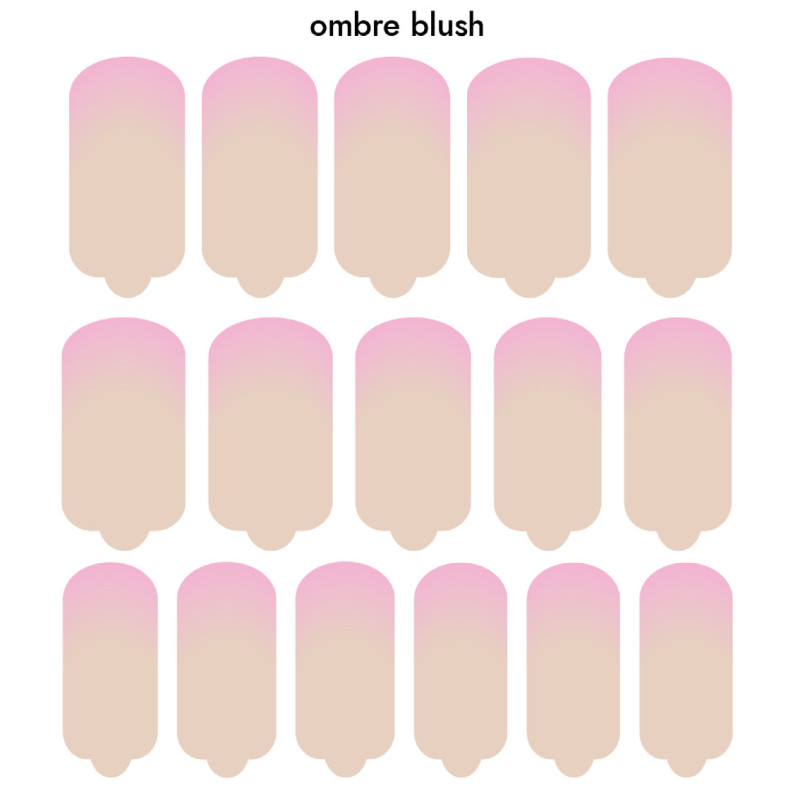 Nagelfolie Ombre blush - Nail Wraps by Provocative Nails-NAIL WRAPS SELBSTKLEBEND-Double Beauty Shop