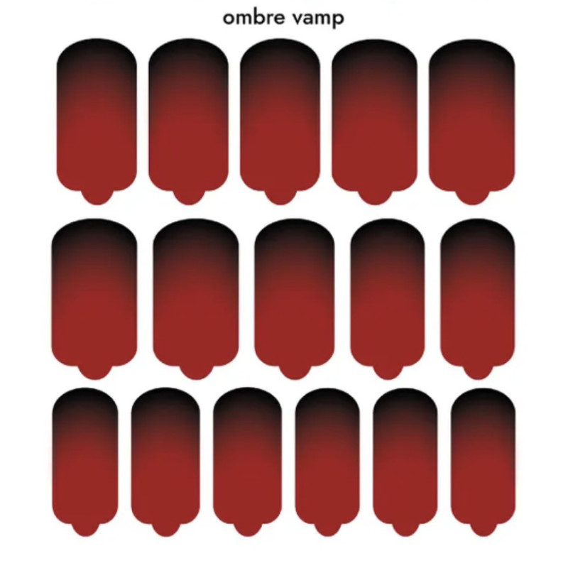 Nagelfolie Ombre vamp - Nail Wraps by Provocative Nails-NAIL WRAPS SELBSTKLEBEND-Double Beauty Shop