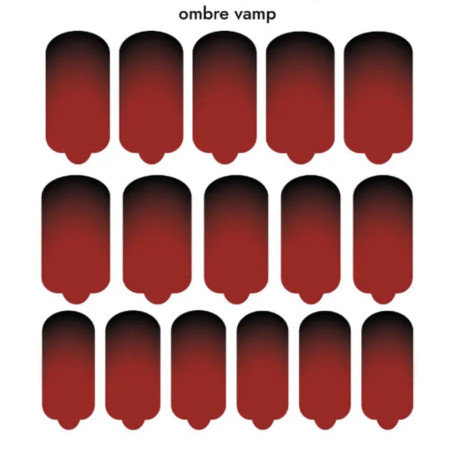 Nagelfolie Ombre vamp - Nail Wraps by Provocative Nails