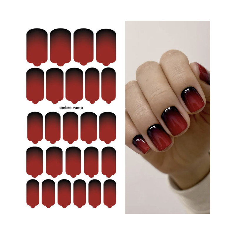 Nagelfolie Ombre vamp - Nail Wraps by Provocative Nails-NAIL WRAPS SELBSTKLEBEND-Double Beauty Shop