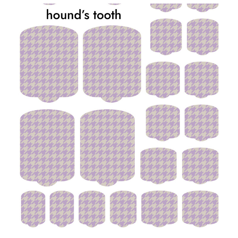 Nagelfolie Hound's tooth - PEDIKÜRE Nail Wraps by Provocative Nails-NAIL WRAPS SELBSTKLEBEND-Double Beauty Shop