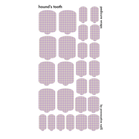 Nagelfolie Hound's tooth - PEDIKÜRE Nail Wraps by Provocative Nails