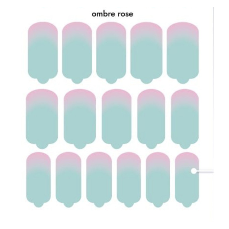 Nagelfolie Ombre rose - Nail Wraps by Provocative Nails-NAIL WRAPS SELBSTKLEBEND-Double Beauty Shop