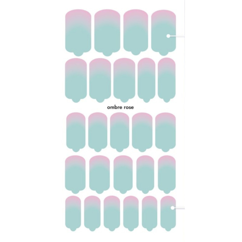 Nagelfolie Ombre rose - Nail Wraps by Provocative Nails-NAIL WRAPS SELBSTKLEBEND-Double Beauty Shop