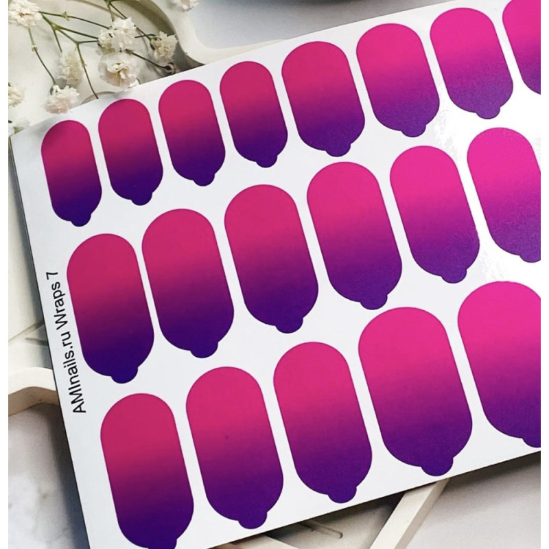 Nagelfolie 07 Nail Wraps für Maniküre AMINAILS-NAIL WRAPS SELBSTKLEBEND-Double Beauty Shop