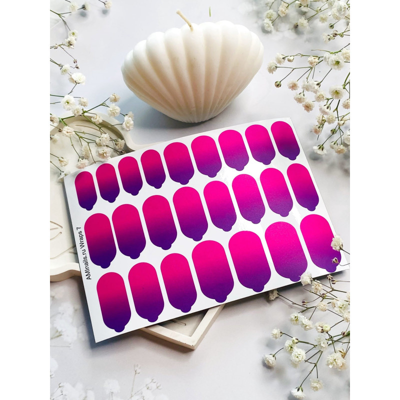 Nagelfolie 07 Nail Wraps für Maniküre AMINAILS-NAIL WRAPS SELBSTKLEBEND-Double Beauty Shop