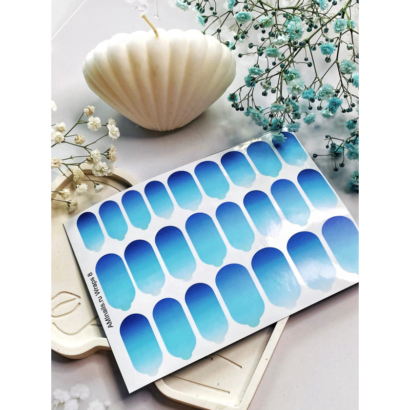 Nagelfolie 08 Nail Wraps für Maniküre AMINAILS-NAIL WRAPS SELBSTKLEBEND-Double Beauty Shop