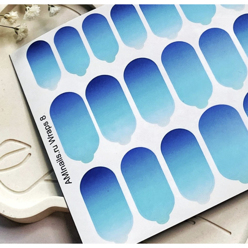 Nagelfolie 08 Nail Wraps für Maniküre AMINAILS-NAIL WRAPS SELBSTKLEBEND-Double Beauty Shop