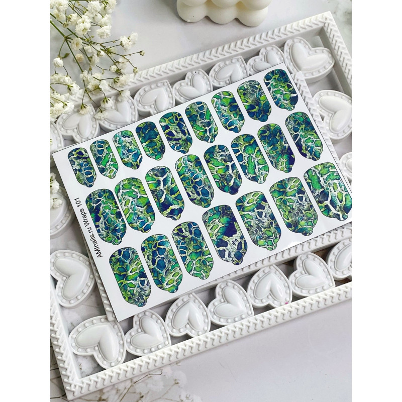 Nagelfolie 101 Nail Wraps für Maniküre AMINAILS-NAIL WRAPS SELBSTKLEBEND-Double Beauty Shop