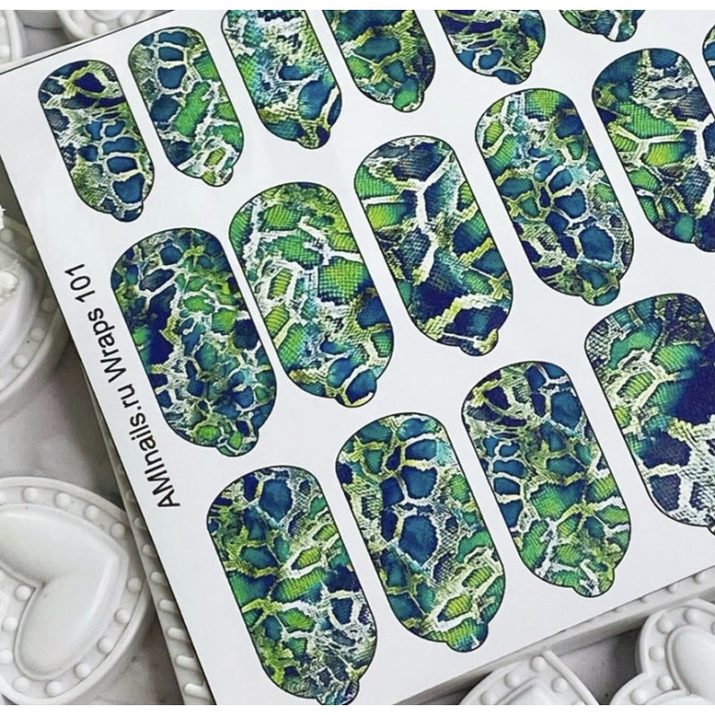 Nagelfolie 101 Nail Wraps für Maniküre AMINAILS-NAIL WRAPS SELBSTKLEBEND-Double Beauty Shop