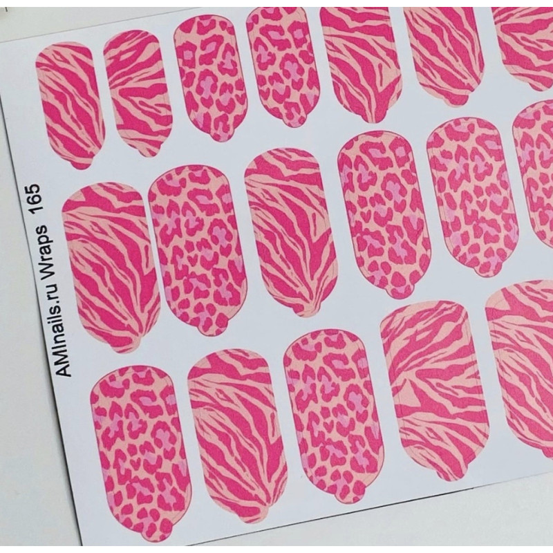 Nagelfolie 165 Nail Wraps für Maniküre AMINAILS-NAIL WRAPS SELBSTKLEBEND-Double Beauty Shop
