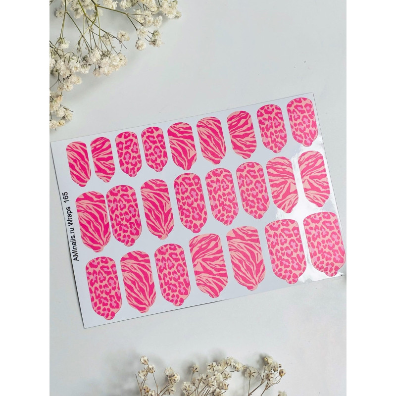 Nagelfolie 165 Nail Wraps für Maniküre AMINAILS-NAIL WRAPS SELBSTKLEBEND-Double Beauty Shop