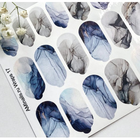 Nagelfolie 17 Nail Wraps für Maniküre AMINAILS