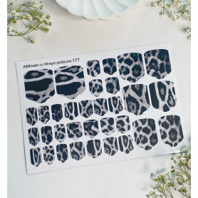 Nagelfolie 177 Nail Wraps für Pediküre AMINAILS