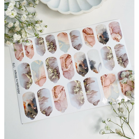 Nagelfolie 179 Nail Wraps für Maniküre AMINAILS