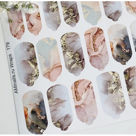 Nagelfolie 179 Nail Wraps für Maniküre AMINAILS