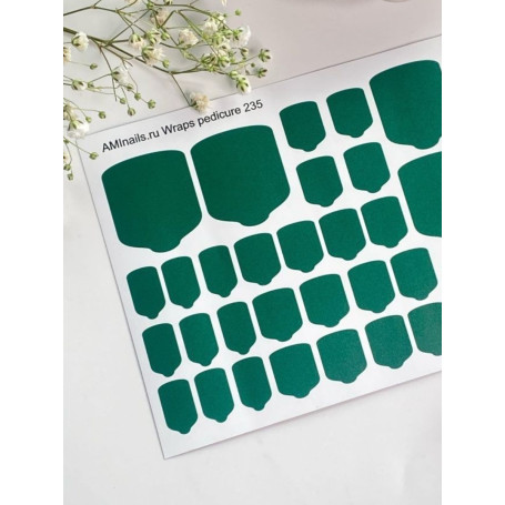 Nagelfolie 235 Nail Wraps für Pediküre AMINAILS