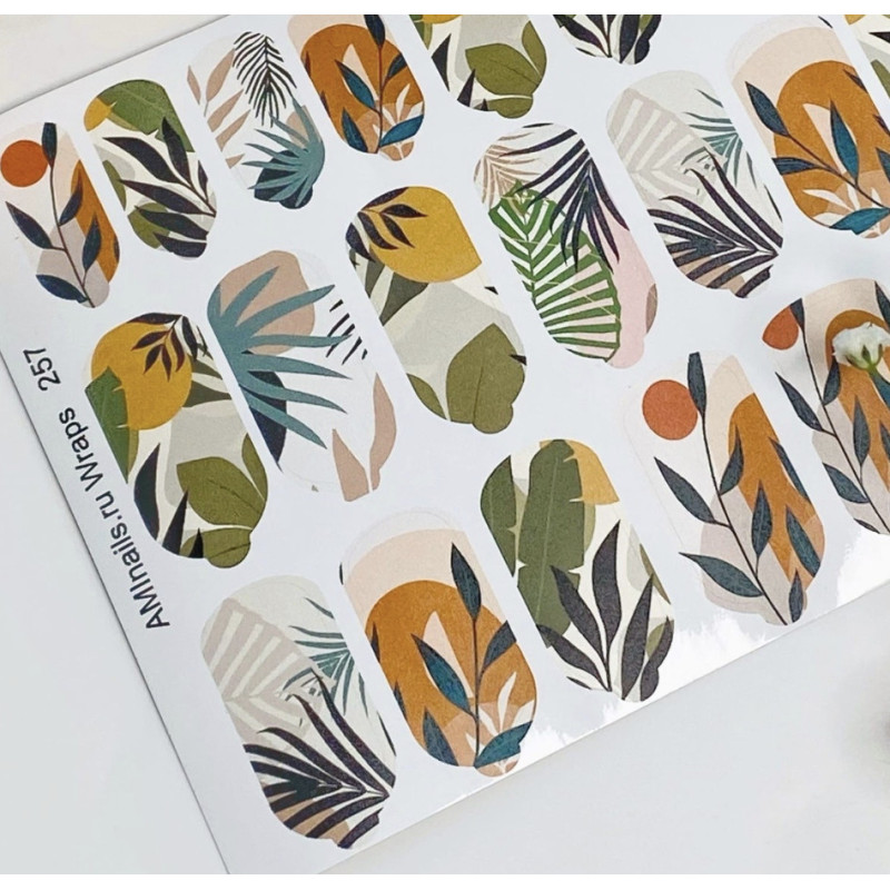 Nagelfolie 257 Nail Wraps für Maniküre AMINAILS