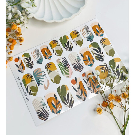 Nagelfolie 257 Nail Wraps für Maniküre AMINAILS