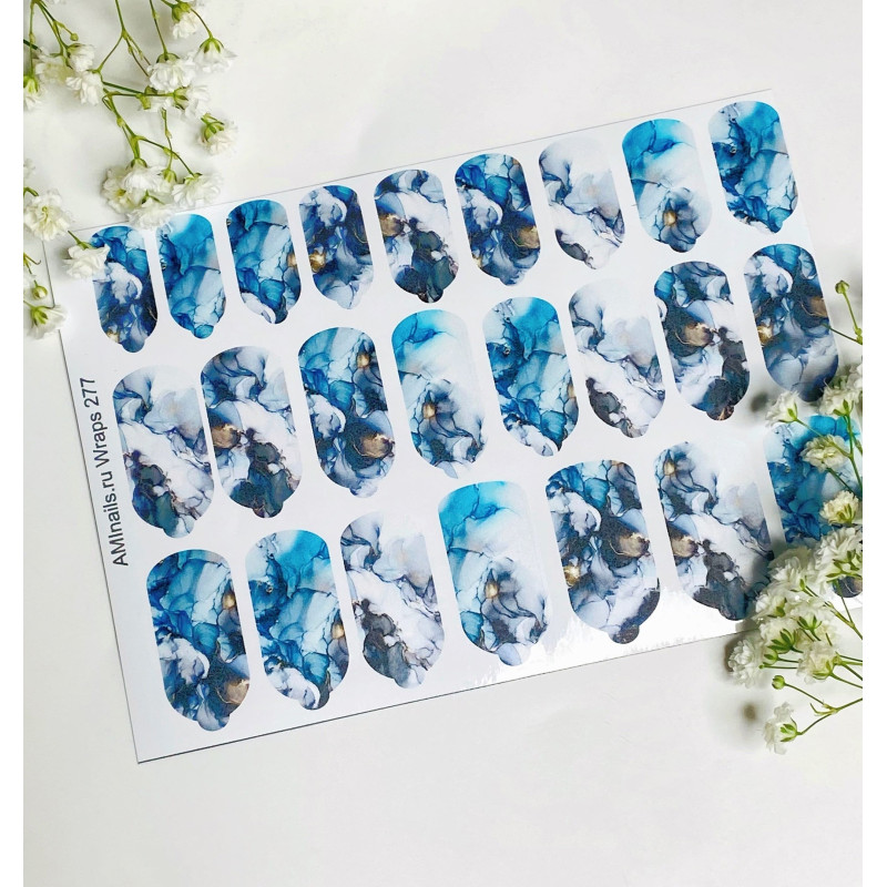 Nagelfolie 277 Nail Wraps für Maniküre AMINAILS-NAIL WRAPS SELBSTKLEBEND-Double Beauty Shop