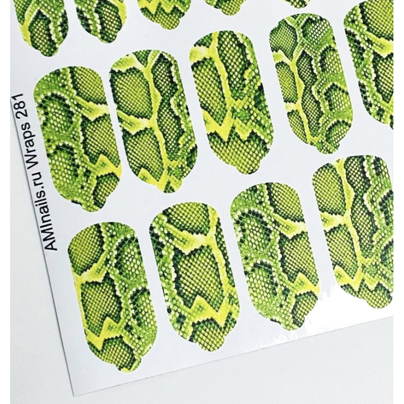 Nagelfolie 281 Nail Wraps für Maniküre AMINAILS-NAIL WRAPS SELBSTKLEBEND-Double Beauty Shop