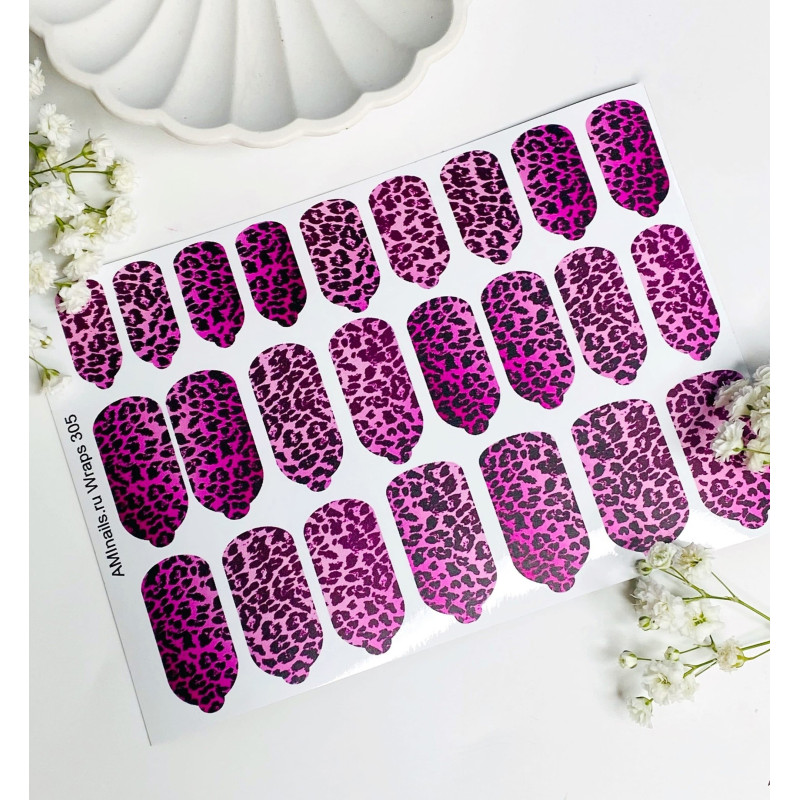 Nagelfolie 305 Nail Wraps für Maniküre AMINAILS-NAIL WRAPS SELBSTKLEBEND-Double Beauty Shop