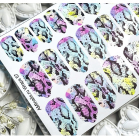 Nagelfolie 57 Nail Wraps für Maniküre AMINAILS