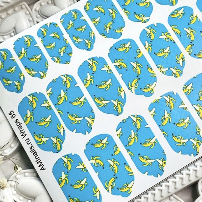 Nagelfolie 65 Nail Wraps für Maniküre AMINAILS-NAIL WRAPS SELBSTKLEBEND-Double Beauty Shop