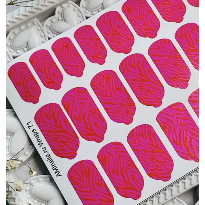 Nagelfolie 71 Nail Wraps für Maniküre AMINAILS-NAIL WRAPS SELBSTKLEBEND-Double Beauty Shop