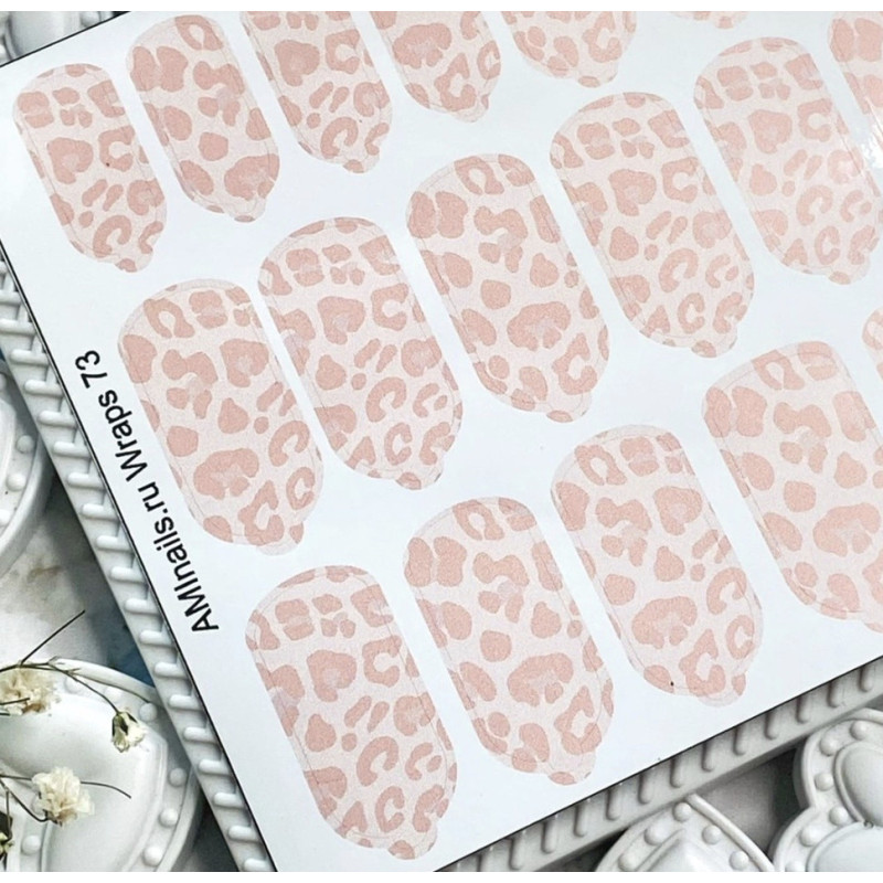 Nagelfolie 73 Nail Wraps für Maniküre AMINAILS
