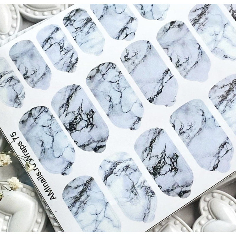 Nagelfolie 75 Nail Wraps für Maniküre AMINAILS-NAIL WRAPS SELBSTKLEBEND-Double Beauty Shop