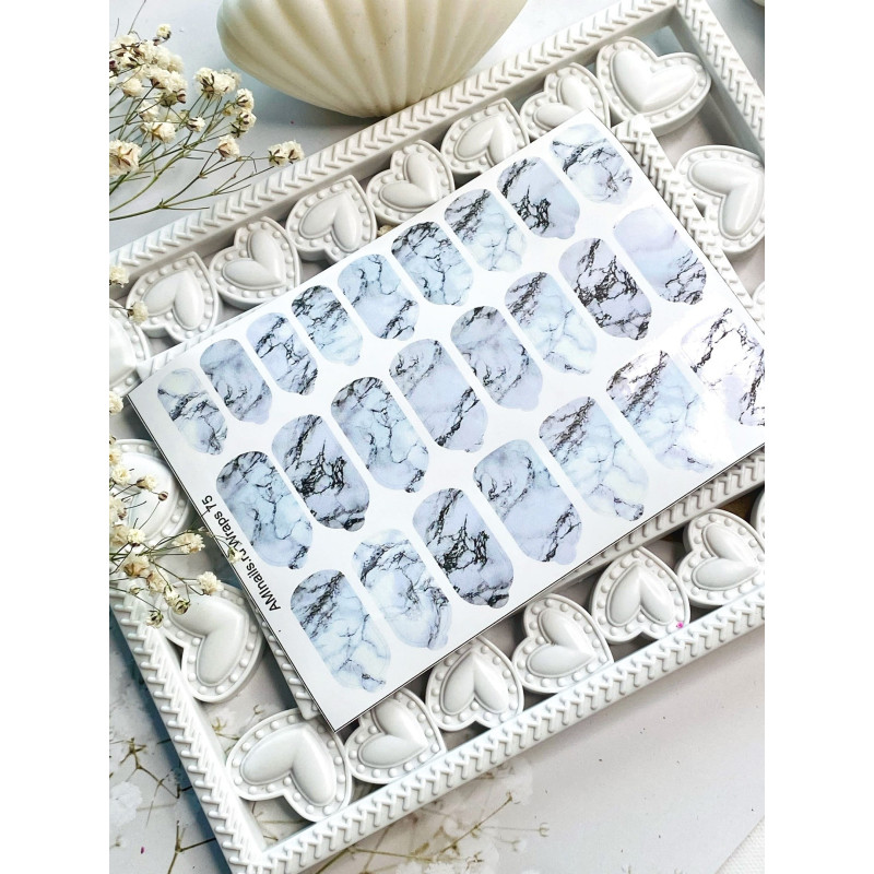 Nagelfolie 75 Nail Wraps für Maniküre AMINAILS-NAIL WRAPS SELBSTKLEBEND-Double Beauty Shop